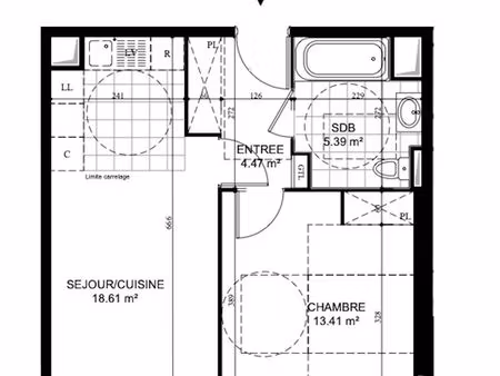 appartement 2 pièces 42 m²