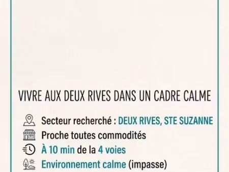 vente maison - deux-rives sainte suzanne - 570m2