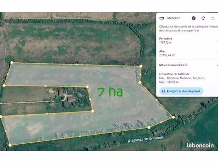 7ha terrain agricole secteur vic-f