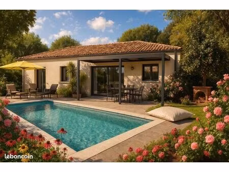 villa contemporaine de 120 m² avec terrain viabilisé de 550 m² à vias  proche mer et commo