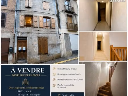 immeuble avec deux logements loués