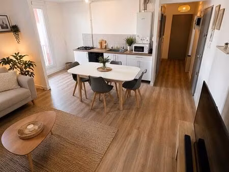 appartement t2 de 46 m² entièrement rénové – grand balcon – cave – aucun travaux à prévoir