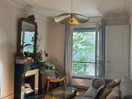 75018 - av de clichy - 2 pieces meuble 45m² sur cours calme