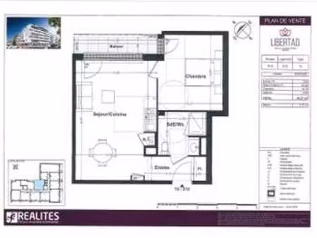 location appartement 2 pièces à rennes (35000) : à louer 2 pièces / 44m² rennes