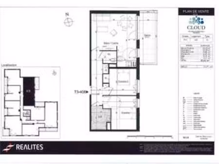 location appartement 3 pièces à rennes (35000) : à louer 3 pièces / 64m² rennes