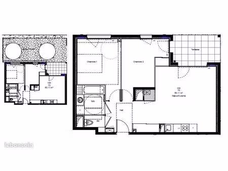 appartement 3 pièces 63 m²