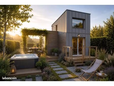 chalet de jardin - tiny house - studio indépendant bois - idéal location saisonnière