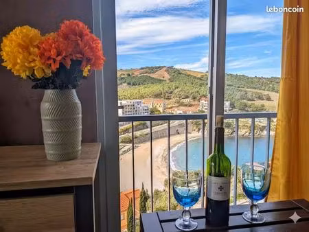 à vendre – appartement avec vue mer à banyuls-sur-mer  à deux pas de collioure
