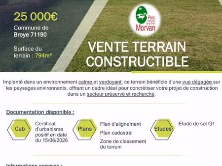 terrain constructible broye