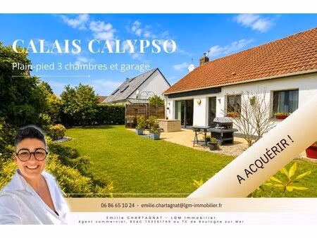 calais – petit courgain – plain-pied indépendant 3 chambres avec jardin et garage