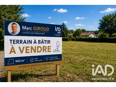 vente terrain à bâtir 963 m²