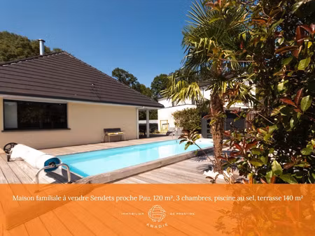 vente maison 5 pièces 120m2 aressy 64320 - 410220 € - surface privée