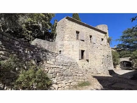 maison en pierre avec vue sur la vallee - la roque sur ceze village classé du gard