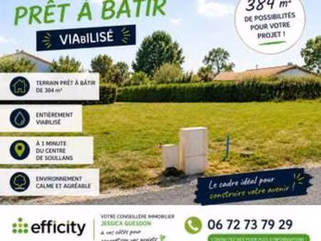 vente terrain à soullans (85300) : à vendre / 384m² soullans