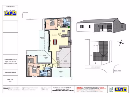 vente maison neuf 4 pièces 107m2 saint-rogatien - 394600 € - surface privée
