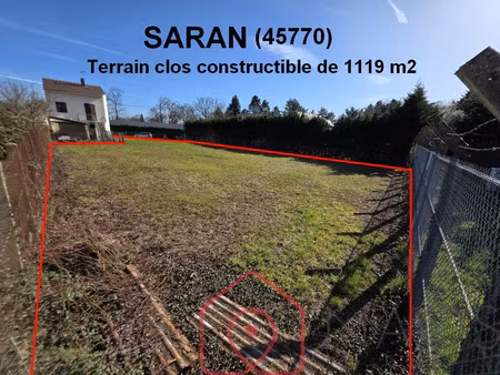 vente terrain 1190 m² saran (45770)