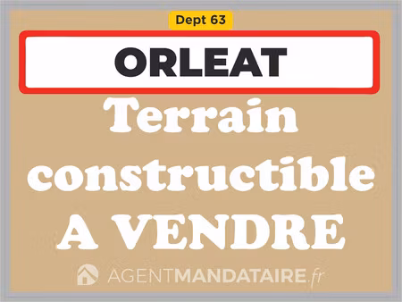 vente terrain 1292 m² orléat (63190)