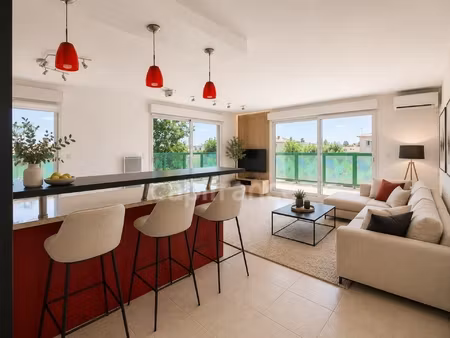 appartement t4 de standing avec terrasse  climatisation  garage et aperçu mer