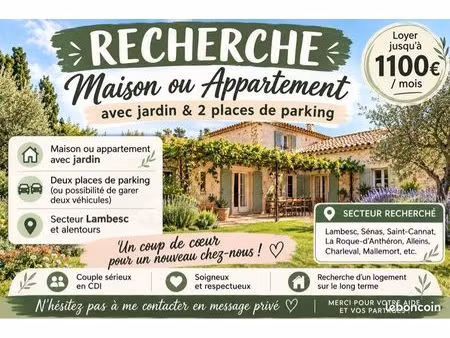 recherche maison ou appartement avec jardin