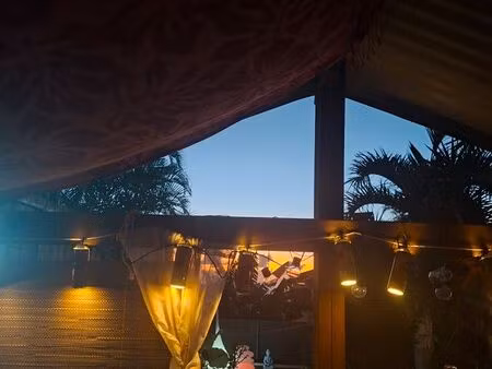 location chalet en bois dans le jardin