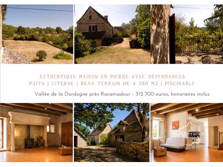 authentique maison en pierre avec dépendances  puits  citern