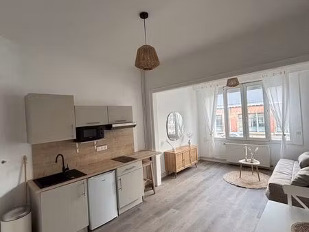 studio meublé rénové de 24 m² – avenue villars  valenciennes