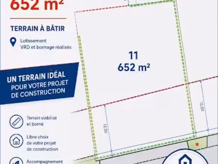vente terrain 652 m² à emanville (76570)  62 000 €