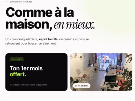 coworking lyon 1er - offre été 2026