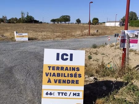 lotissement communal : 7 terrains viabilisés à vendre 66 ttc/m2