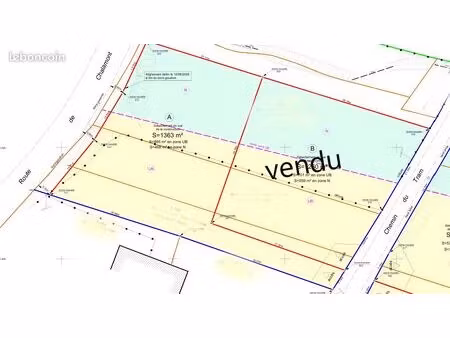 terrain 1 363 m² dont 895 m² constructibles – châtillon-la-palud