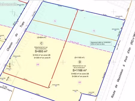 vente de 2 terrains constructibles – voie du tram – châtillon-la-palud (01320)