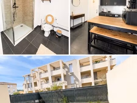 à vendre t2 43 m² avec terrasse  jardin et double garage