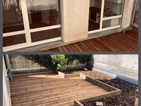 urgent : appartement t2 loué 55m2 - terrasse  garage et cave