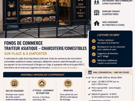 fonds de commerce savigny sur orge