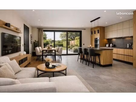 à vendre – maison neuve 4 pièces mitoyenne de 100 m² avec suite parentale  jardin et stati