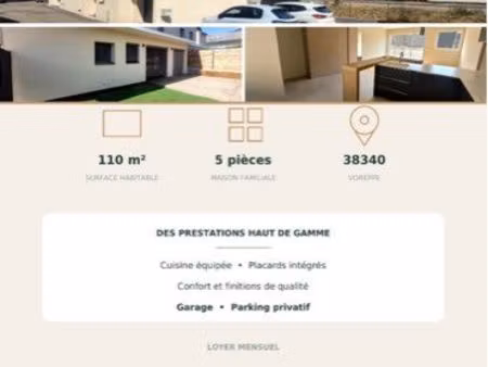 maison a louer a voreppe