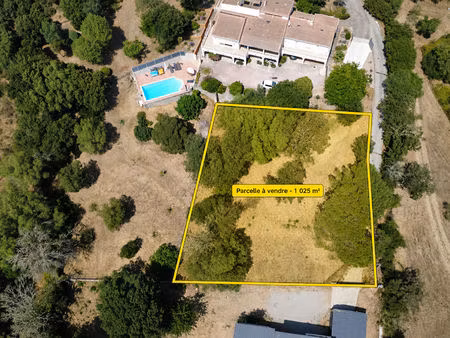 exclusivité  terrain viabilisé de 1 025 m² avec projet de maison à alata  castagnola