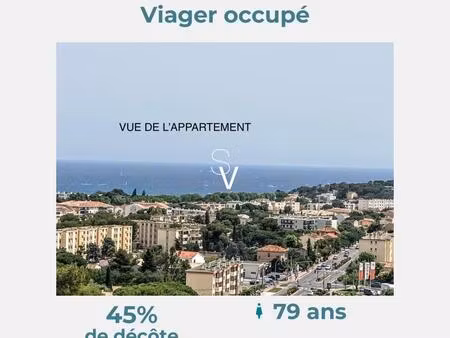 viager occupé - appartement t2 de 57 m2 avec terrasse - madame 79 ans