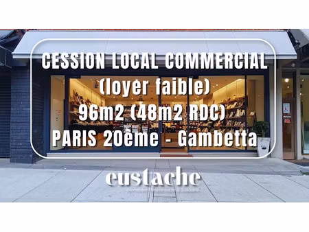 vente locaux professionnels 0 pièces 96 m² à paris 20ème (75020)  125 000 €