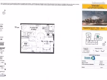 appartement 1 pièce 27 m²