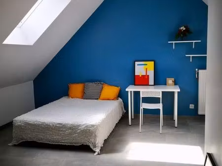 chambre type studio de 18 m² avec salle d'eau et wc privatifs – cuisine partagée