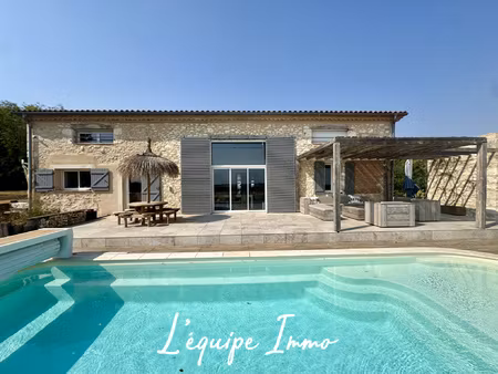 villa en pierre entièrement rénovée - piscine - vue pyrénées