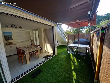 mimizan plage sud t4 59m2 climatisé + jardinet