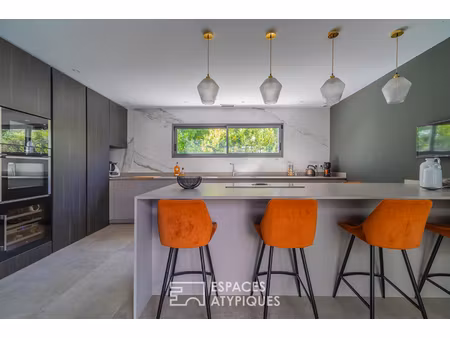 villa d'architecte avec piscine dans le pic saint-loup