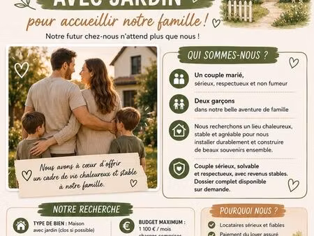 famille recherche une maison à louer