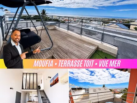 terrasse sur le toit & vue mer — t2 duplex 37 m² + terrasse p