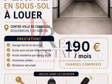 location garage à roquebrune-cap-martin (06190)