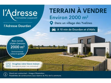 vente terrain  2200.00m²  ablis
