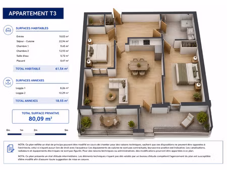 appartement à vendre maromme 3 pièce(s) 61m2 202 000€