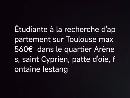 urgent recherche d'appart